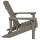 Light Gray |#| Star and Moon Fire Pit with Mesh Cover & 2 Lt. Gray Poly Resin Adirondack Chairs