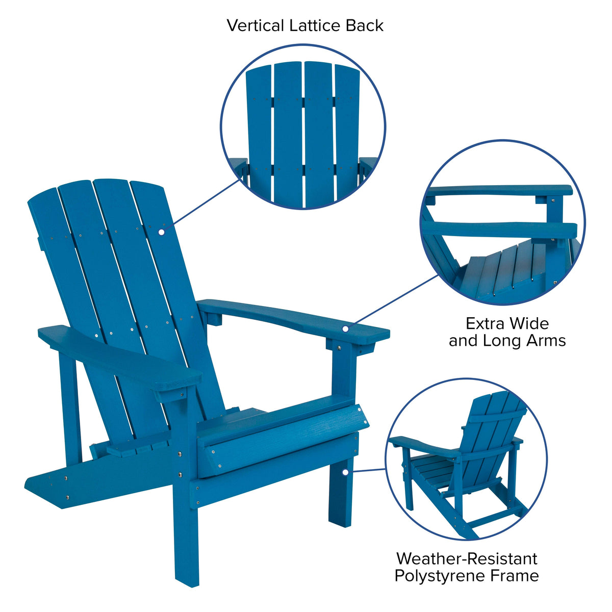 Blue |#| Star and Moon Fire Pit with Mesh Cover & 2 Blue Poly Resin Adirondack Chairs