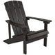 Slate Gray |#| Star & Moon Fire Pit with Mesh Cover & 2 Slate Gray Poly Resin Adirondack Chairs