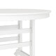 White |#| Commercial Grade Indoor-Outdoor 48" Round Adirondack Style Table in Black