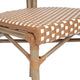 Natural & White/Light Natural Frame |#| All-Weather Commercial Paris Chair with Bamboo Print Metal Frame-Natural/White