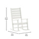 White |#| 3pc Commercial Indoor/Outdoor Set with 2 Rocking Chairs and End Table in White