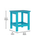 3pc Commercial Indoor/Outdoor Set with 2 Rocking Chairs and End Table in Blue