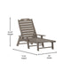 3pc Commercial Indoor/Outdoor Adirondack Set with 2 Loungers, Side Table - Brown