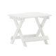 White |#| 3pc Commercial Indoor/Outdoor Adirondack Set with 2 Loungers, Side Table - White