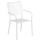 White |#| 30inch Round White Indoor-Outdoor Steel Folding Patio Table Set with 4 Chairs