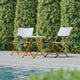 Navy & White |#| 3PC Navy and White Indoor/Outdoor PE Rattan Folding French Bistro Set