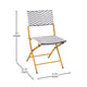 Navy & White |#| 3PC Navy and White Indoor/Outdoor PE Rattan Folding French Bistro Set