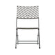 Gray & White |#| 3PC Gray/White and Charcoal Indoor/Outdoor PE Rattan Folding French Bistro Set