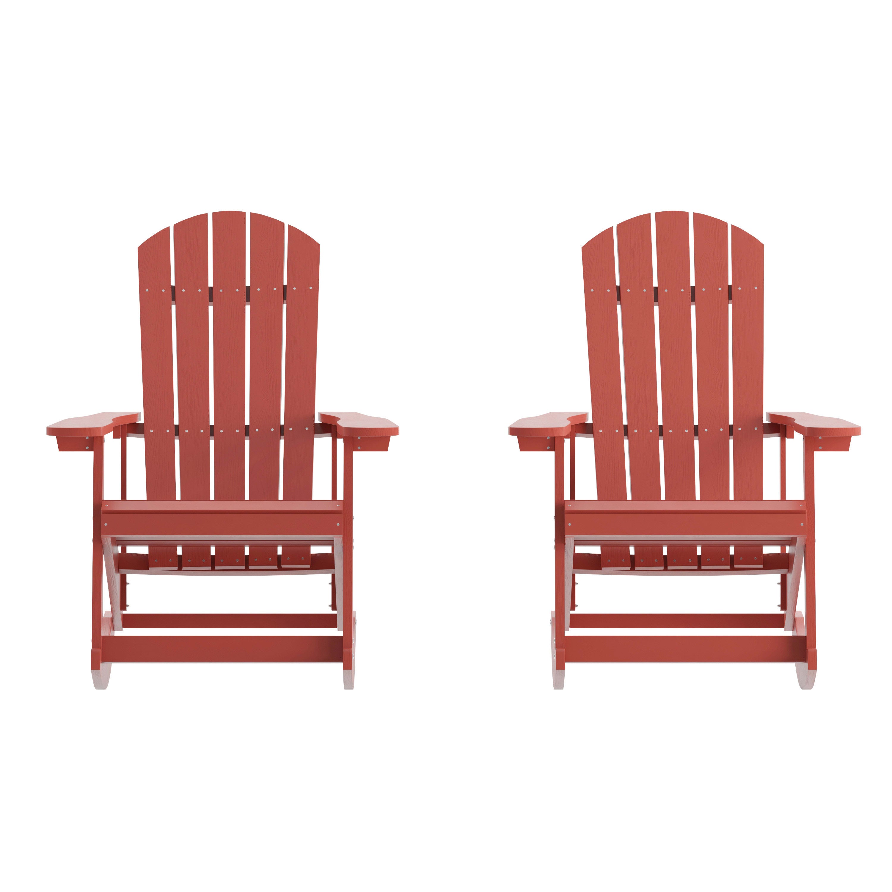 Patio Rocking Chair, Poly Lumber Porch Rocker with High Back, 350Lbs Support  Rocking Chairs for Both Outdoor and Indoor 