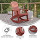 Red |#| Adirondack Style Poly Resin Wood Rocking Chair for Indoor/Outdoor Use - Black