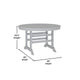 Gray |#| Commercial All Weather Adirondack Table and 4 Chairs with Cupholders in Gray