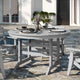 Gray |#| Commercial All Weather Adirondack Table and 4 Chairs with Cupholders in Gray