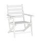 White |#| Commercial All Weather Adirondack Table and 4 Chairs with Cupholders in White