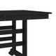 Black |#| Commercial All Weather Adirondack Table and 6 Chairs with Cupholders in Black