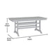 Gray |#| Commercial All Weather Adirondack Table and 6 Chairs with Cupholders in Gray