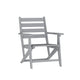 Gray |#| Commercial All Weather Adirondack Table and 6 Chairs with Cupholders in Gray