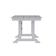 Gray |#| Commercial All Weather Adirondack Table and 6 Chairs with Cupholders in Gray