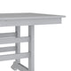 Gray |#| Commercial All Weather Adirondack Table and 6 Chairs with Cupholders in Gray